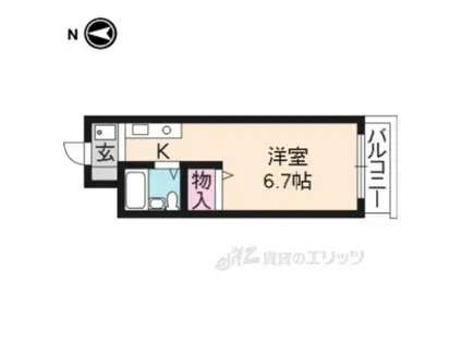 DOMUSOGAWA(1K/2階)の間取り写真