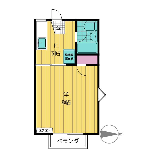 コーポボナール(1K/2階)の間取り写真
