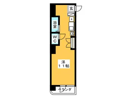 ロイヤルセレクト31(ワンルーム/5階)の間取り写真