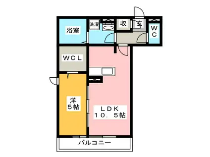 ＪＲ東海道本線 岐阜駅 徒歩8分 3階建 築5年(1LDK/2階)の間取り写真