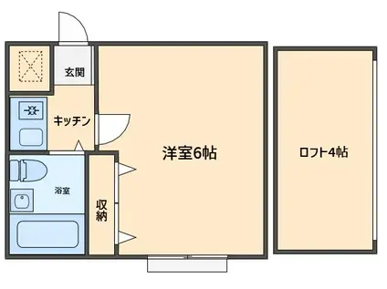 アメニティ東戸塚(1K/2階)の間取り写真