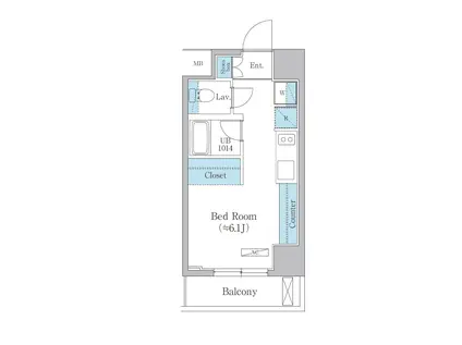 アレージュマン日本橋人形町(ワンルーム/5階)の間取り写真