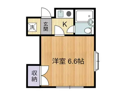 ホームベース成城(1K/3階)の間取り写真