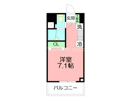 ESPERANZA桜(ワンルーム/2階)の間取り写真
