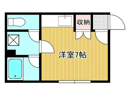 シャングリラ北光(ワンルーム/1階)の間取り写真