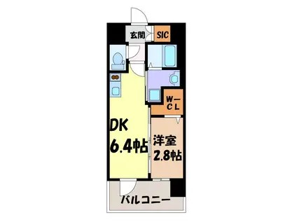 エステムコート名古屋ルノン(1DK/12階)の間取り写真