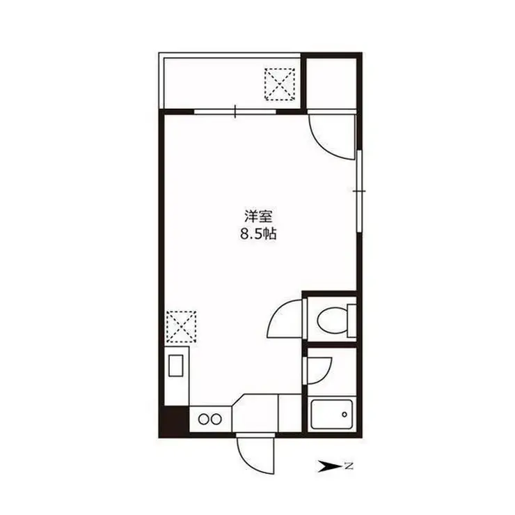 第二清水ハイツ 1階階 間取り