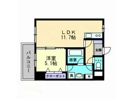 OWLSTYLE KANDACHO(1LDK/9階)の間取り写真