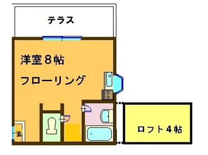 ビルド・コーポ(ワンルーム/1階)の間取り写真