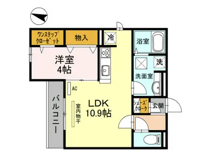 クオーレ(1LDK/3階)の間取り写真
