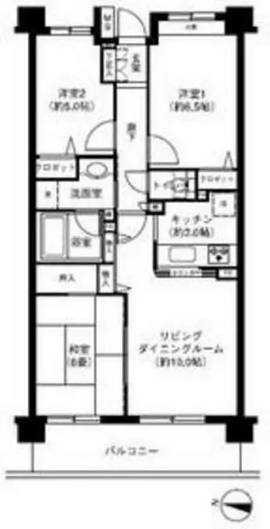 KS桜川 2階階 間取り