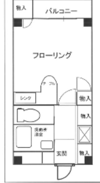 リンケージII(ワンルーム/5階)の間取り写真