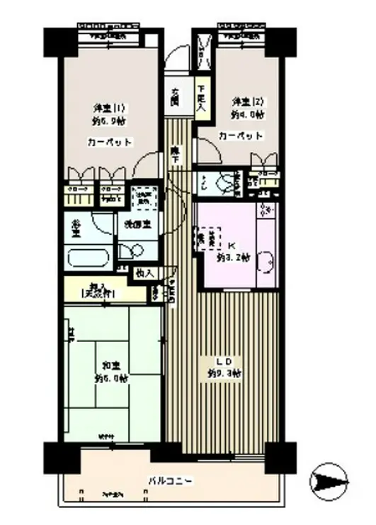 板橋パークホームズ 10階階 間取り