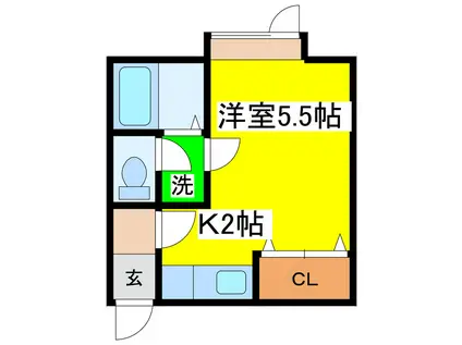 アークキャビンFUJI(1K/1階)の間取り写真