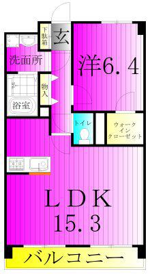 柏808タワー(1LDK/8階)の間取り写真