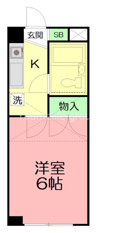 ジョイパレス平塚(1K/3階)の間取り写真