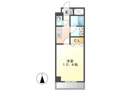 M-STAGEAOI(1K/5階)の間取り写真