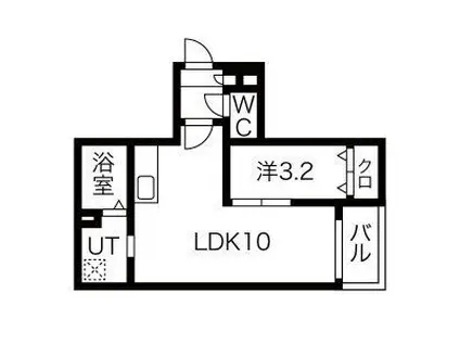 ヴィラOTOHA(1LDK/3階)の間取り写真