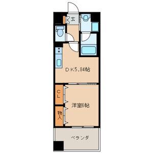 フォレストビュー(1DK/6階)の間取り写真