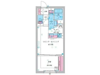 ジェノヴィア池袋(1LDK/3階)の間取り写真