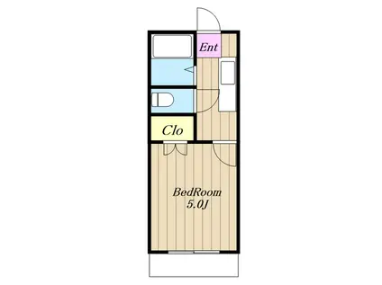 サンテラス毛利台(1K/2階)の間取り写真