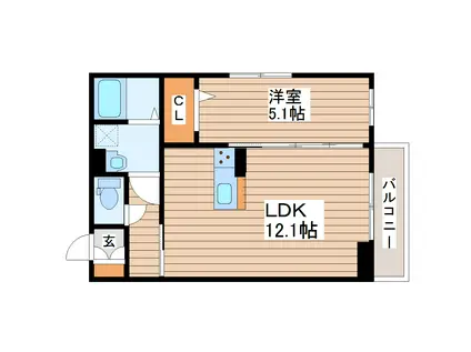 DーROOM 二軒茶屋 TMT(1LDK/3階)の間取り写真