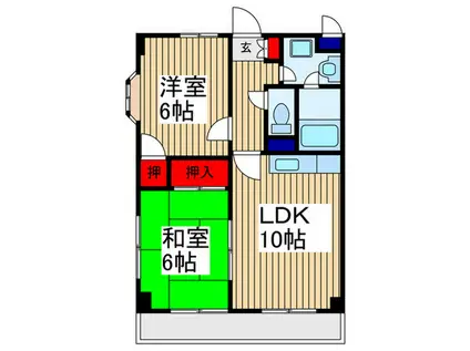 アバンティイスズ(2LDK/2階)の間取り写真