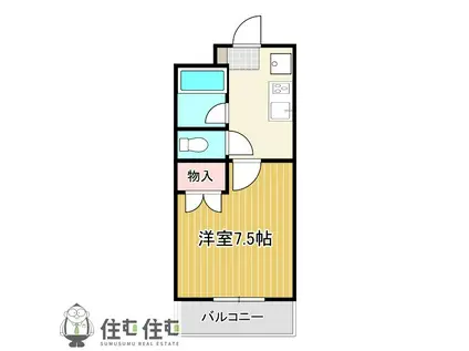 GBII(1K/2階)の間取り写真