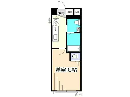 AIFORT.三鷹駅前(1K/2階)の間取り写真