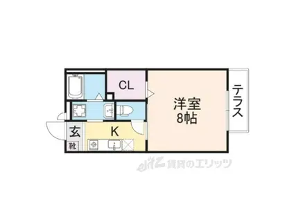 リヴェールK(1K/2階)の間取り写真