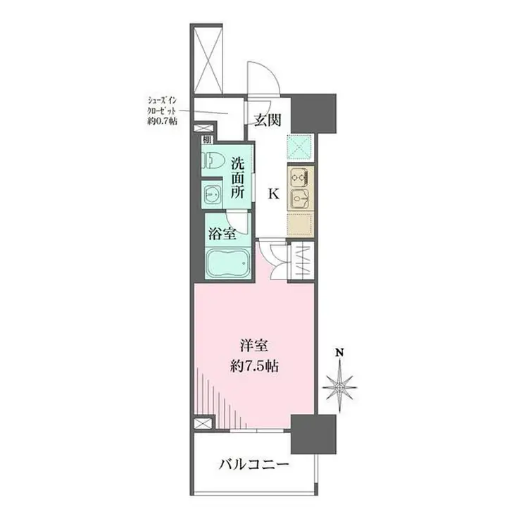 ザ・パークワンズ芝公園 6階階 間取り