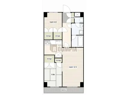 ナガラアンクレー(2LDK/3階)の間取り写真