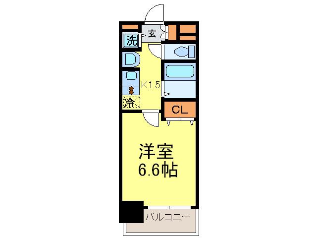 プレサンス名古屋STATIONアブソリュート(1K/11階)の間取り写真