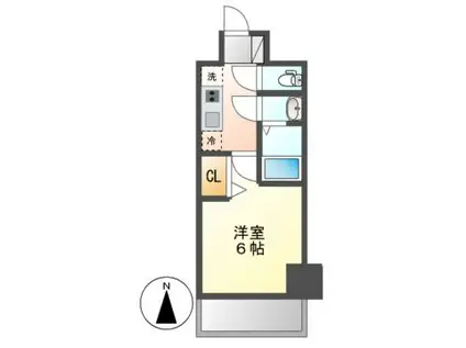 ディアレイシャス名古屋浄心(1K/9階)の間取り写真