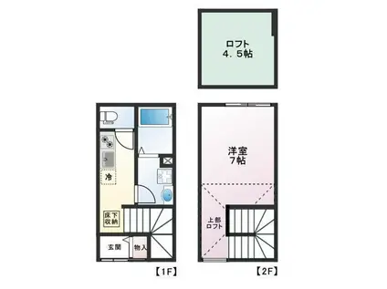 グレースシティ南柏(1K/1階)の間取り写真
