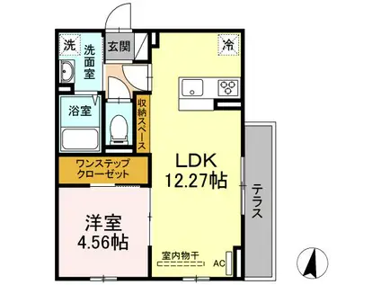 グラン・シャリオ(1LDK/1階)の間取り写真