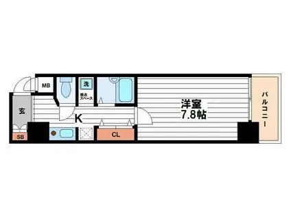 サムティ松屋町(1K/8階)の間取り写真