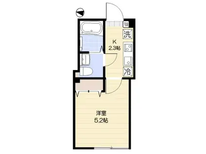 エクセラン立石(1K/3階)の間取り写真