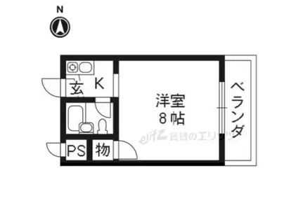 フラットピア88(1K/4階)の間取り写真