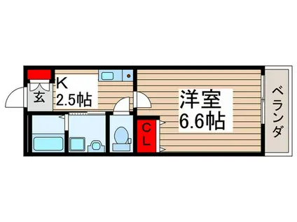 船橋市二宮2丁目計画(1K/2階)の間取り写真