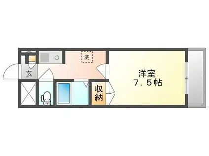 ドリームハイツ(1K/2階)の間取り写真