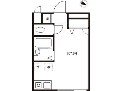 DRホームズ与野(ワンルーム/1階)の間取り写真
