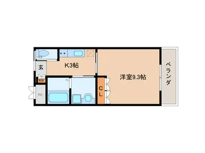 アネックス王寺III番館(1K/1階)の間取り写真