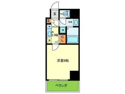 MT空堀(1K/8階)の間取り写真