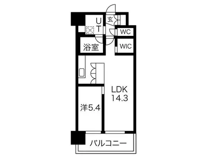 グランカーサ難波元町(1LDK/11階)の間取り写真