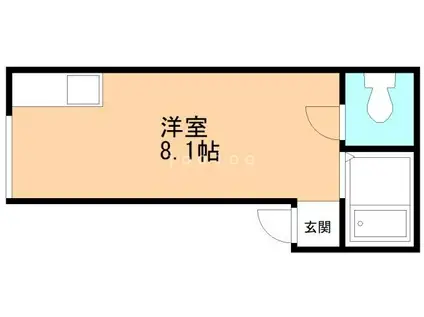 マルセリーノ(ワンルーム/2階)の間取り写真