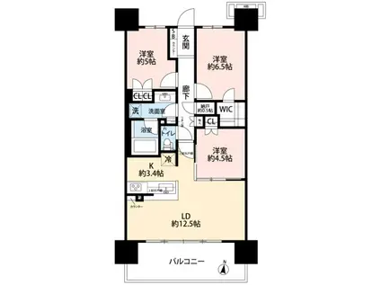 オーベル東陽町ファインレジデンス(3LDK/14階)の間取り写真