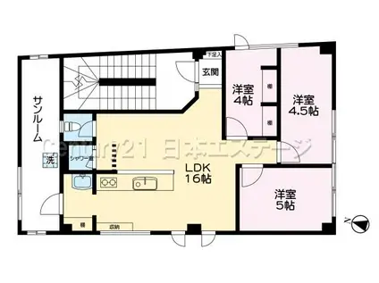 OMUS II(3LDK/3階)の間取り写真