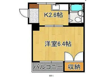 メゾン ド ビュー(1K/4階)の間取り写真