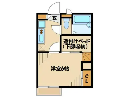 FERIO(1K/2階)の間取り写真